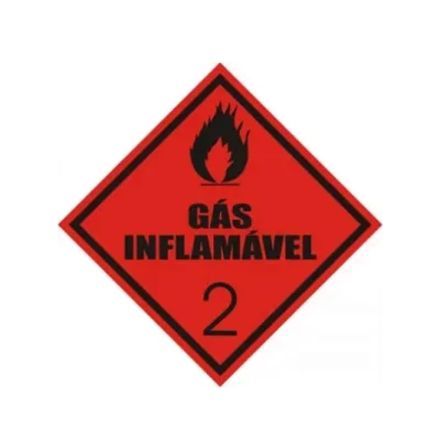 PLACA SIMBOLOGIA GAS INFLAMAVEL 2 30X30 0876